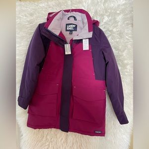 Land’s End NWT Women’s Hooded Squall Winter Parka-Size XS-2-4. Color-Rubellite.